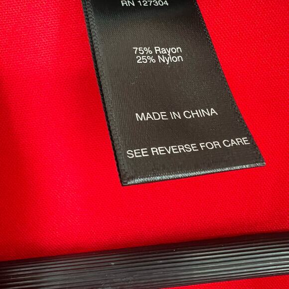 Ali Miles Womens Sz Medium Red Button Down Blouse Shirt Top Jacket Christmas - Picture 3 of 8